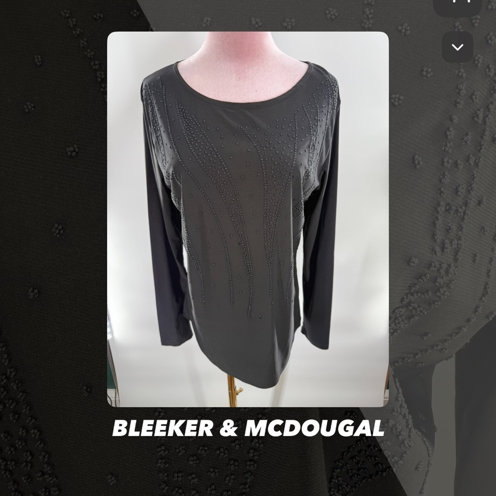NWOT Bleeker & McDougal Beaded Tee